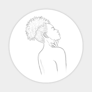 Black Beauty Line Art Magnet